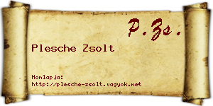 Plesche Zsolt névjegykártya